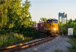 CN 326 with fresh CSX leading next to Larocque Bridge